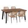 ΣΕΤ ΤΡΑΠΕΖΑΡΙΑΣ 5ΤΜΧ TABER HM10824.02 ΑΛΟΥΜ. ΣΚΟΥΡΟ ΓΚΡΙ--POLYWOOD--P.E.ΣΧΟΙΝΙ ΜΠΕΖ