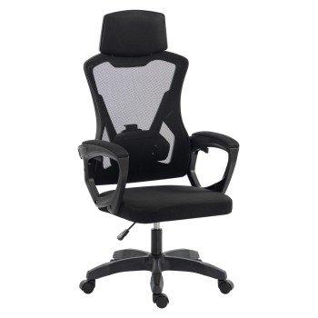 ΚΑΡΕΚΛΑ ΓΡΑΦΕΙΟΥ SALAS HM1223.01 ΠΟΛΥΠΡΟΠΥΛΕΝΙΟ & MESH--ΜΑΥΡΟ 60x60x118-128Υεκ