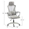 ΚΑΡΕΚΛΑ ΓΡΑΦΕΙΟΥ SALAS HM1223.02 P.P. ΛΕΥΚΟ-ΓΚΡΙ MESH ΥΦΑΣΜΑ 57x71x110-120Υεκ