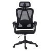 ΚΑΡΕΚΛΑ ΓΡΑΦΕΙΟΥ FRANTIC HM1224.01 ΜΑΥΡO MESH & ΠΟΛΥΠΡΟΠΥΛΕΝΙΟ 60x66x130Υεκ