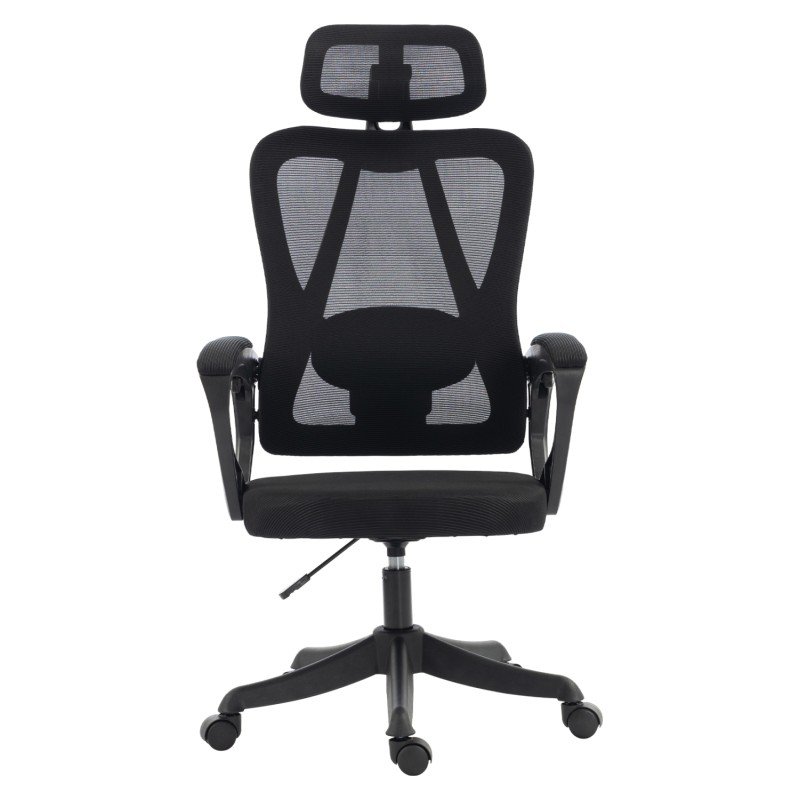 ΚΑΡΕΚΛΑ ΓΡΑΦΕΙΟΥ FRANTIC HM1224.01 ΜΑΥΡO MESH & ΠΟΛΥΠΡΟΠΥΛΕΝΙΟ 60x66x130Υεκ