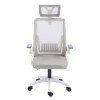 ΚΑΡΕΚΛΑ ΓΡΑΦΕΙΟΥ MATRON HM1226.02 ΛΕΥΚΟ PP--ΑΝΟΙΧΤΟ ΓΚΡΙ MESH 59x55x115Υεκ