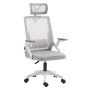 ΚΑΡΕΚΛΑ ΓΡΑΦΕΙΟΥ MATRON HM1226.02 ΛΕΥΚΟ PP--ΑΝΟΙΧΤΟ ΓΚΡΙ MESH 59x55x115Υεκ