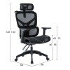 ΚΑΡΕΚΛΑ ΓΡΑΦΕΙΟΥ APEX HM1227.01 ΜΑΥΡO MESH & PP 70x66x113-130Υεκ