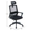 ΚΑΡΕΚΛΑ ΓΡΑΦΕΙΟΥ VELOCITY HM1229.01 ΜΑΥΡO MESH & PP 60x62x123Υεκ