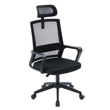 ΚΑΡΕΚΛΑ ΓΡΑΦΕΙΟΥ VELOCITY HM1229.01 ΜΑΥΡO MESH & PP 60x62x123Υεκ