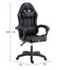 ΚΑΡΕΚΛΑ GAMING STRATUS HM1231.01 ΜΑΥΡΟ PVC--ΜΕ ΜΑΞIΛΑΡΑΚΙΑ ΜΕΣΗΣ/ΚΕΦΑΛΗΣ 60x59x117Υεκ