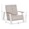 ΣΕΤ ΣΑΛΟΝΙ 4ΤΜΧ LAITH HM6551.02 ΑΛΟΥΜΙΝΙΟ & ΜΑΞΙΛΑΡΙΑ ΣΕ ΚΡΕΜ