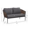 ΣΕΤ ΣΑΛΟΝΙ 4ΤΜΧ CASSIAN HM6552.01 ΑΛΟΥΜΙΝΙΟ & ΜΑΞΙΛΑΡΙΑ ΓΚΡΙ-ΜΠΕΖ P.E.RATTAN