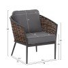 ΣΕΤ ΣΑΛΟΝΙ 4ΤΜΧ CASSIAN HM6552.01 ΑΛΟΥΜΙΝΙΟ & ΜΑΞΙΛΑΡΙΑ ΓΚΡΙ-ΜΠΕΖ P.E.RATTAN