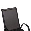 ΣΕΤ ΤΡΑΠΕΖΑΡΙΑΣ 5ΤΜΧ BRUNO HM5201.03 ΜΑΥΡΟ ΜΕΤΑΛΛΙΚΟ & TEXTILENE