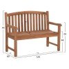 ΠΑΓΚΑΚΙ ΚΗΠΟΥ 2ΘΕΣΙΟ ELENA HM6651 ΞΥΛΟ TEAK--ΦΥΣΙΚΟ 120x60x95Υεκ.