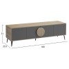 ΕΠΙΠΛΟ ΤΗΛΕΟΡΑΣΗΣ SAVORE HM18370.13 ΜΕΛΑΜΙΝΗ SONAMA-ΓΚΡΙ 180Χ35.5Χ51Υεκ.