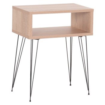 ΚΟΜΟΔΙΝΟ TODD HM18184.03 ΜΕΛΑΜΙΝΗ SONAMA ΞΥΛΟΥ-ΜΕΤΑΛ.ΜΑΥΡΑ ΠΟΔΙΑ 46x30x59Υεκ.