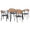 ΣΕΤ ΤΡΑΠΕΖΑΡΙΑΣ 5ΤΜΧ TABER HM10837.01 ΚΑΡΕΚΛΕΣ & ΤΡΑΠΕΖΙ ΑΛΟΥΜ.-POLYWOOD-ΓΚΡΙ