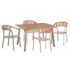 ΣΕΤ ΤΡΑΠΕΖΑΡΙΑΣ 5ΤΜΧ TABER HM10837.03 ΚΑΡΕΚΛΕΣ & ΤΡΑΠΕΖΙ ΑΛΟΥΜ.-POLYWOOD--ΣΑΜΠΑΝΙ