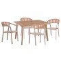 ΣΕΤ ΤΡΑΠΕΖΑΡΙΑΣ 5ΤΜΧ TABER HM10837.03 ΚΑΡΕΚΛΕΣ & ΤΡΑΠΕΖΙ ΑΛΟΥΜ.-POLYWOOD--ΣΑΜΠΑΝΙ