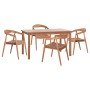 ΣΕΤ ΤΡΑΠΕΖΑΡΙΑΣ ΕΞ.ΧΩΡΟΥ 5ΤΜΧ EBENIZER HM10915 ΞΥΛΟ TEAK ΣΕ ΦΥΣΙΚΟ