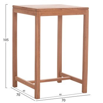 ΣΕΤ ΤΡΑΠΕΖΙ ΜΕ 2 ΣΚΑΜΠΟ ΜΠΑΡ BOLMAR HM10917 ΞΥΛΟ TEAK ΣΕ ΦΥΣΙΚΟ ΧΡΩΜΑ