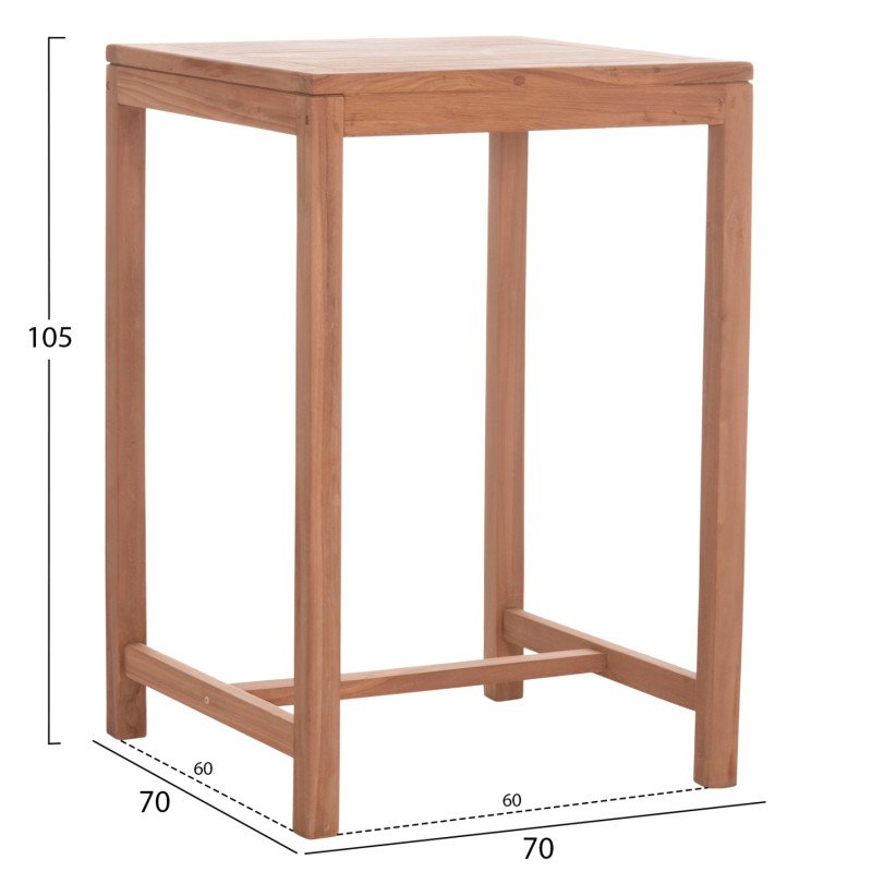 ΣΕΤ ΤΡΑΠΕΖΙ ΜΕ 2 ΣΚΑΜΠΟ ΜΠΑΡ BOLMAR HM10917 ΞΥΛΟ TEAK ΣΕ ΦΥΣΙΚΟ ΧΡΩΜΑ