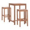 ΣΕΤ ΤΡΑΠΕΖΙ ΜΕ 2 ΣΚΑΜΠΟ ΜΠΑΡ PRESSCOT HM10918 ΞΥΛΟ TEAK ΣΕ ΦΥΣΙΚΟ ΧΡΩΜΑ