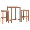 ΣΕΤ ΤΡΑΠΕΖΙ ΜΕ 2 ΣΚΑΜΠΟ ΜΠΑΡ PRESSCOT HM10918 ΞΥΛΟ TEAK ΣΕ ΦΥΣΙΚΟ ΧΡΩΜΑ
