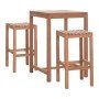 ΣΕΤ ΤΡΑΠΕΖΙ ΜΕ 2 ΣΚΑΜΠΟ ΜΠΑΡ PRESSCOT HM10918 ΞΥΛΟ TEAK ΣΕ ΦΥΣΙΚΟ ΧΡΩΜΑ
