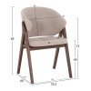 ΚΑΡΕΚΛΑ HANA HM9746.11 RUBBERWOOD ΣΕ ΚΑΡΥΔΙ ΧΡΩΜΑ-ΜΠΕΖ ΥΦΑΣΜΑ 55,5x60x85Yεκ.