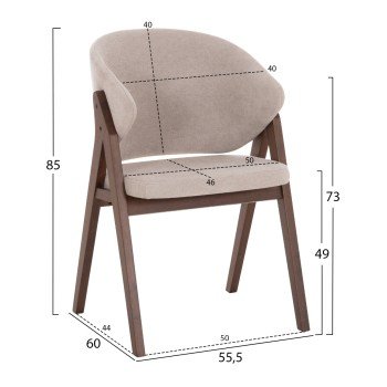 ΚΑΡΕΚΛΑ HANA HM9746.11 RUBBERWOOD ΣΕ ΚΑΡΥΔΙ ΧΡΩΜΑ-ΜΠΕΖ ΥΦΑΣΜΑ 55,5x60x85Yεκ. ΚΑΡΕΚΛΑ HANA HM9746.11 RUBBERWOOD ΣΕ ΚΑΡΥΔΙ ΧΡΩΜΑ-ΜΠΕΖ ΥΦΑΣΜΑ 55,5x60x85Yεκ.