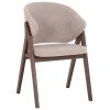 ΚΑΡΕΚΛΑ HANA HM9746.11 RUBBERWOOD ΣΕ ΚΑΡΥΔΙ ΧΡΩΜΑ-ΜΠΕΖ ΥΦΑΣΜΑ 55,5x60x85Yεκ.