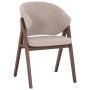 ΚΑΡΕΚΛΑ HANA HM9746.11 RUBBERWOOD ΣΕ ΚΑΡΥΔΙ ΧΡΩΜΑ-ΜΠΕΖ ΥΦΑΣΜΑ 55,5x60x85Yεκ.