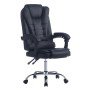 ΚΑΡΕΚΛΑ ΓΡΑΦΕΙΟΥ ΔΙΕΥΘΥΝΤΙΚΗ KYRON HM1221.01 ΜΑΥΡO PU--ΒΑΣΗ ΧΡΩΜΙΟΥ 65x46x112Υεκ