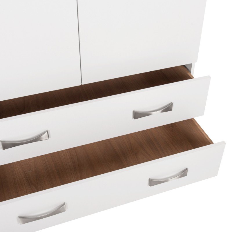 ΝΤΟΥΛΑΠΑ 3ΦΥΛΛΗ ΜΕ ΠΑΤΑΡΙ CARLY HM10891.05 ΜΕΛΑΜΙΝΗ ΣΕ ΛΕΥΚΟ 150X55Χ240Υεκ.
