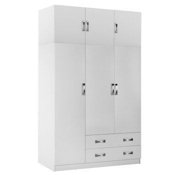 ΝΤΟΥΛΑΠΑ 3ΦΥΛΛΗ ΜΕ ΠΑΤΑΡΙ CARLY HM10891.05 ΜΕΛΑΜΙΝΗ ΣΕ ΛΕΥΚΟ 150X55Χ240Υεκ.