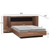 ΚΡΕΒΑΤΙ ΔΙΠΛΟ & ΣΤΡΩΜΑ HARRY HM10914.01 ΜΕΛΑΜΙΝΗ ΦΥΣΙΚΟ ΞΥΛΟΥ-ΜΑΥΡΟ--ΓΙΑ 160x200εκ
