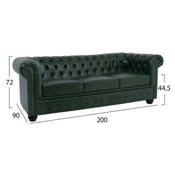 ΣΕΤ ΚΑΝΑΠΕΣ 2ΘΕΣΙΟΣ & 3ΘΕΣΙΟΣ HM10911.08 PU ΔΕΡΜΑ Τ.CHESTERFIELD ΚΥΠΑΡΙΣΣΙ