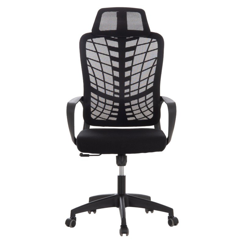ΚΑΡΕΚΛΑ ΓΡΑΦΕΙΟΥ ELVAR HM1219.01 ΜΑΥΡO MESH--ΒΑΣΗ ΠΟΛΥΠΡΟΠΥΛΕΝΙΟΥ 63x56x125Υεκ