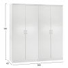 ΣΕΤ 2 ΝΤΟΥΛΑΠΕΣ 2ΦΥΛΛΕΣ JENNA HM11350.05 ΜΕΛΑΜΙΝΗ ΣΕ ΛΕΥΚΟ 160x43x181Υεκ