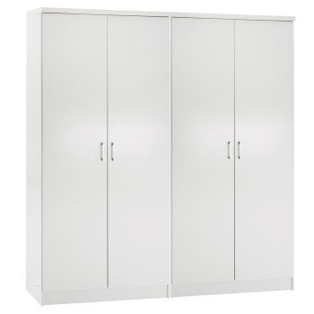 ΣΕΤ 2 ΝΤΟΥΛΑΠΕΣ 2ΦΥΛΛΕΣ JENNA HM11350.05 ΜΕΛΑΜΙΝΗ ΣΕ ΛΕΥΚΟ 160x43x181Υεκ