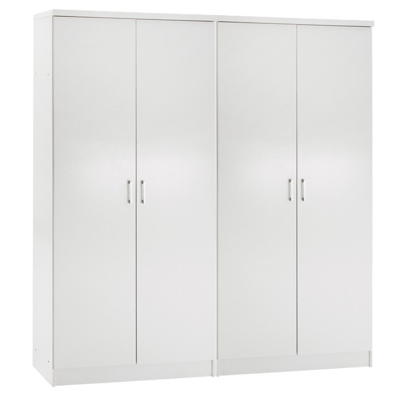 ΣΕΤ 2 ΝΤΟΥΛΑΠΕΣ 2ΦΥΛΛΕΣ JENNA HM11350.05 ΜΕΛΑΜΙΝΗ ΣΕ ΛΕΥΚΟ 160x43x181Υεκ