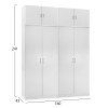 ΣΕΤ 2 ΝΤΟΥΛΑΠΕΣ 2ΦΥΛΛΕΣ ΜΕ ΠΑΤΑΡΙΑ JENNA HM11353.05 ΜΕΛΑΜΙΝΗ ΣΕ ΛΕΥΚΟ 160x43x240Υεκ
