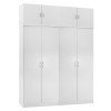 ΣΕΤ 2 ΝΤΟΥΛΑΠΕΣ 2ΦΥΛΛΕΣ ΜΕ ΠΑΤΑΡΙΑ JENNA HM11353.05 ΜΕΛΑΜΙΝΗ ΣΕ ΛΕΥΚΟ 160x43x240Υεκ