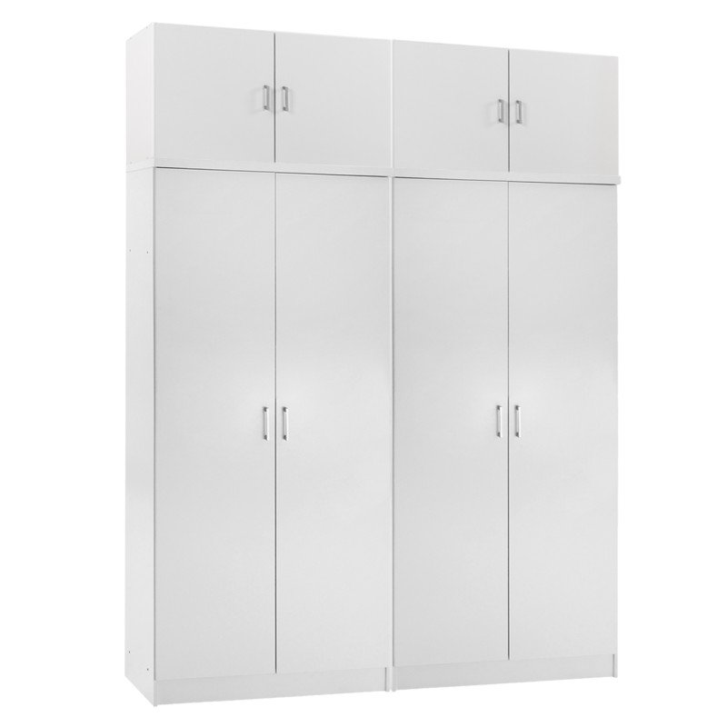 ΣΕΤ 2 ΝΤΟΥΛΑΠΕΣ 2ΦΥΛΛΕΣ ΜΕ ΠΑΤΑΡΙΑ JENNA HM11353.05 ΜΕΛΑΜΙΝΗ ΣΕ ΛΕΥΚΟ 160x43x240Υεκ