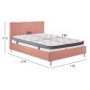 ΚΡΕΒΑΤΙ ΔΙΠΛΟ ΜΕ ΣΤΡΩΜΑ INDRA HM10810.12 ΣΑΠΙΟ ΜΗΛΟ ΒΕΛΟΥΔΟ--ΓΙΑ ΣΤΡΩΜΑ 160x200εκ
