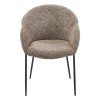 ΠΟΛΥΘΡΟΝΑ ΤΡΑΠΕΖΑΡΙΑΣ DRENNY HM18424.03 TAUPE ΥΦΑΣΜΑ-ΜΕΤΑΛ.ΜΑΥΡΑ ΠΟΔΙΑ 62x63x85Υεκ