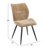 ΚΑΡΕΚΛΑ ΤΡΑΠΕΖΑΡΙΑΣ GAFF HM18425.03 TAUPE ΥΦΑΣΜΑ-ΜΕΤΑΛ.ΜΑΥΡΑ ΠΟΔΙΑ 49x63x90Υεκ