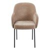 ΠΟΛΥΘΡΟΝΑ ΤΡΑΠΕΖΑΡΙΑΣ MANIDO HM18429.03 TAUPE ΥΦΑΣΜΑ-ΜΕΤΑΛ.ΜΑΥΡΑ ΠΟΔΙΑ 54x61x87Υεκ