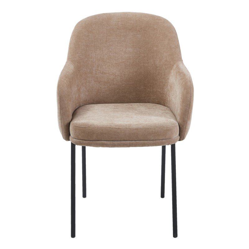 ΠΟΛΥΘΡΟΝΑ ΤΡΑΠΕΖΑΡΙΑΣ MANIDO HM18429.03 TAUPE ΥΦΑΣΜΑ-ΜΕΤΑΛ.ΜΑΥΡΑ ΠΟΔΙΑ 54x61x87Υεκ