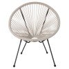 ΣΕΤ ΕΞΩΤΕΡΙΚΟΥ ΧΩΡΟΥ 3ΤΜΧ ACAPULCO HM11861.03 P.E.RATTAN ΕΚΡΟΥ-ΜΕΤΑΛΛΟ ΣΕ ΜΑΥΡΟ