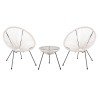 ΣΕΤ ΕΞΩΤΕΡΙΚΟΥ ΧΩΡΟΥ 3ΤΜΧ ACAPULCO HM11861.12 P.E.RATTAN ΛΕΥΚΟ-ΜΕΤΑΛΛΟ ΣΕ ΜΑΥΡΟ